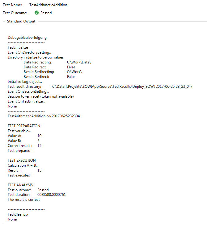 Screen Code Snippet Test Case Output