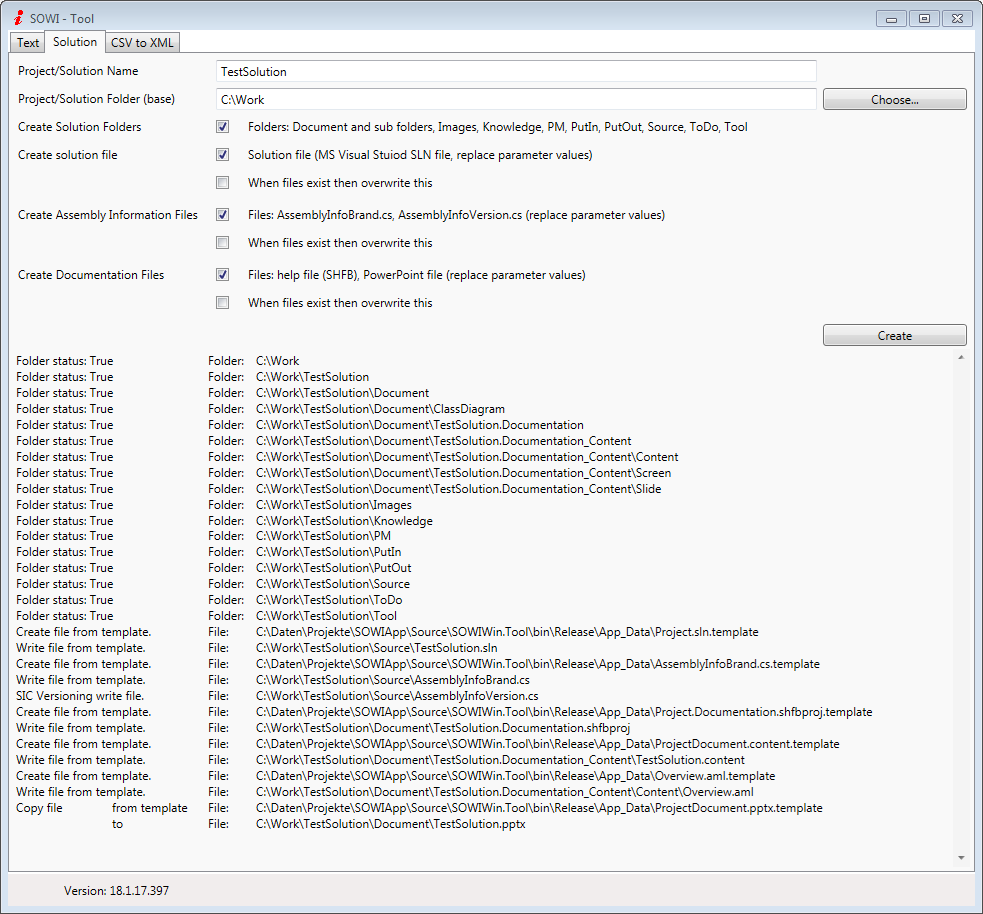 ScreenSOWIWin Tool Solution Protocol