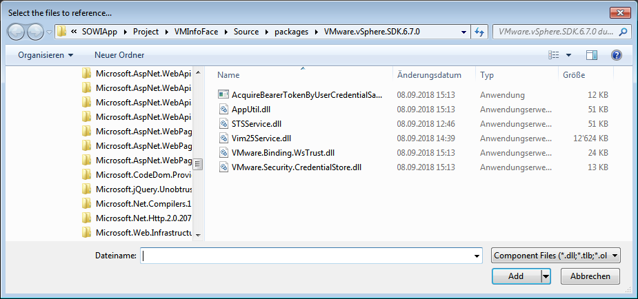 Screen Project Reference Select