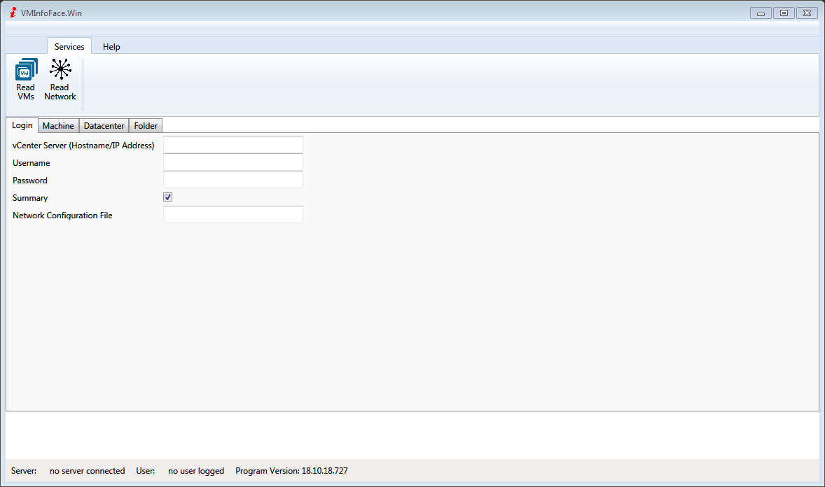 ScreenVMInfo Face Win Application