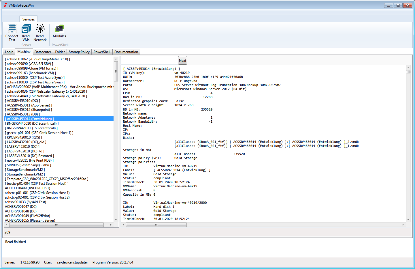 ScreenVMInfo Face Win Register Machnie